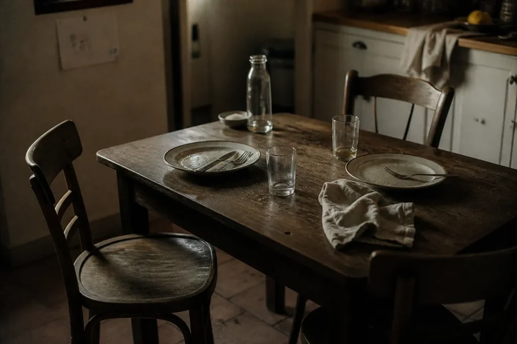 ce qu'on transmet vraiment à ses enfants table après repas silence familial transmission invisible parentalité atmosphère familiale